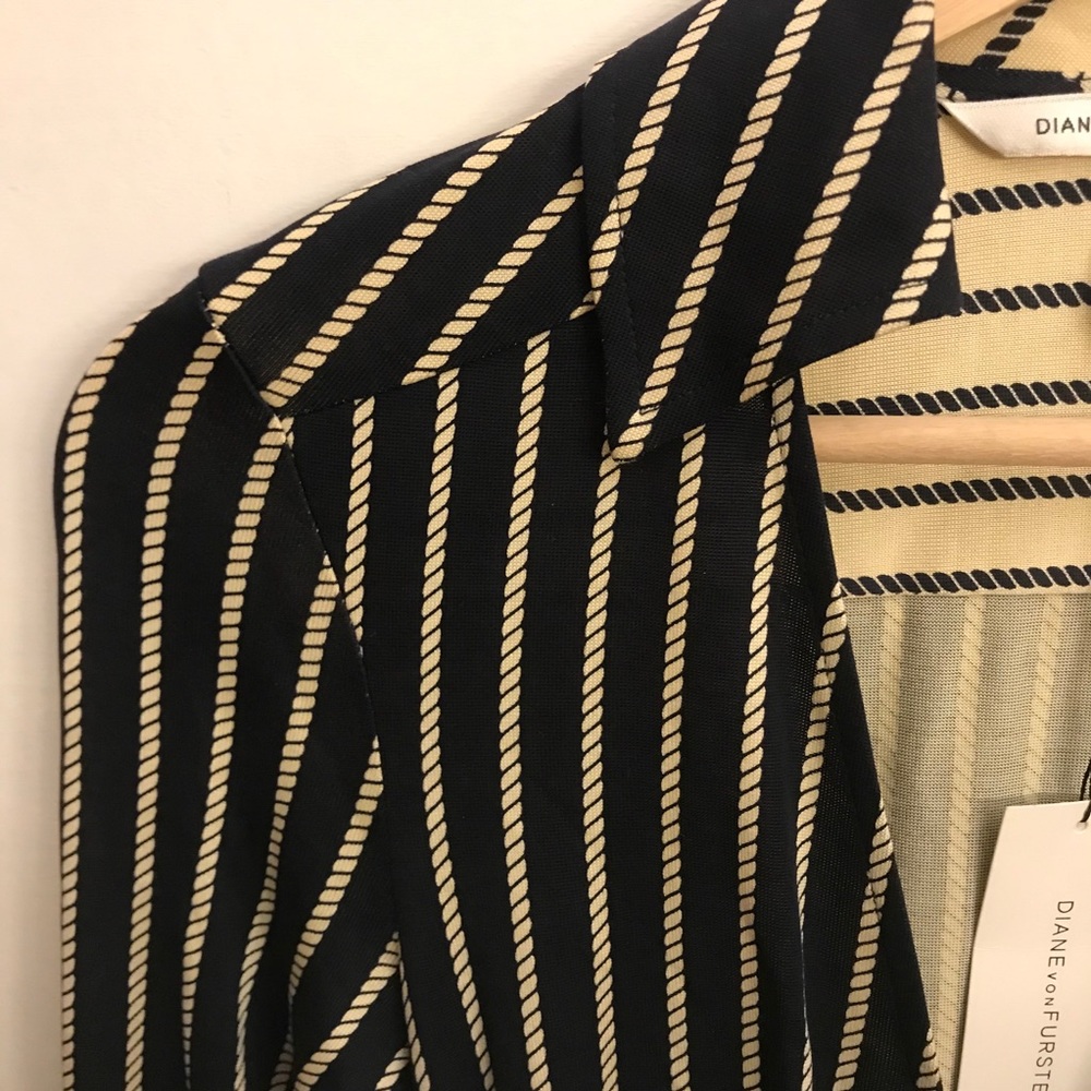 Diane von Furstenberg Rona Ropes Navy Wrap Dress - Picture 5 of 12